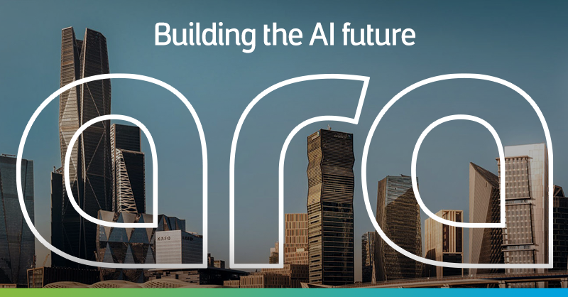 aramco's tweet photo. Aramco is powering a new era of AI acceleration, investing in capabilities and infrastructure that have the potential to transform industries, drive innovation, and shape a more sustainable future in the Kingdom and beyond