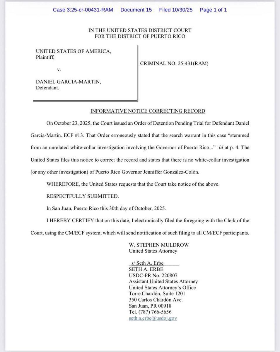 AEEONLINE's tweet photo. AEE INFORMA | Compartimos la notificación del Tribunal Federal para el Distrito de Puerto Rico para corregir el récord.

⬇️⬇️⬇️ https://t.co/EMwikpkTga
