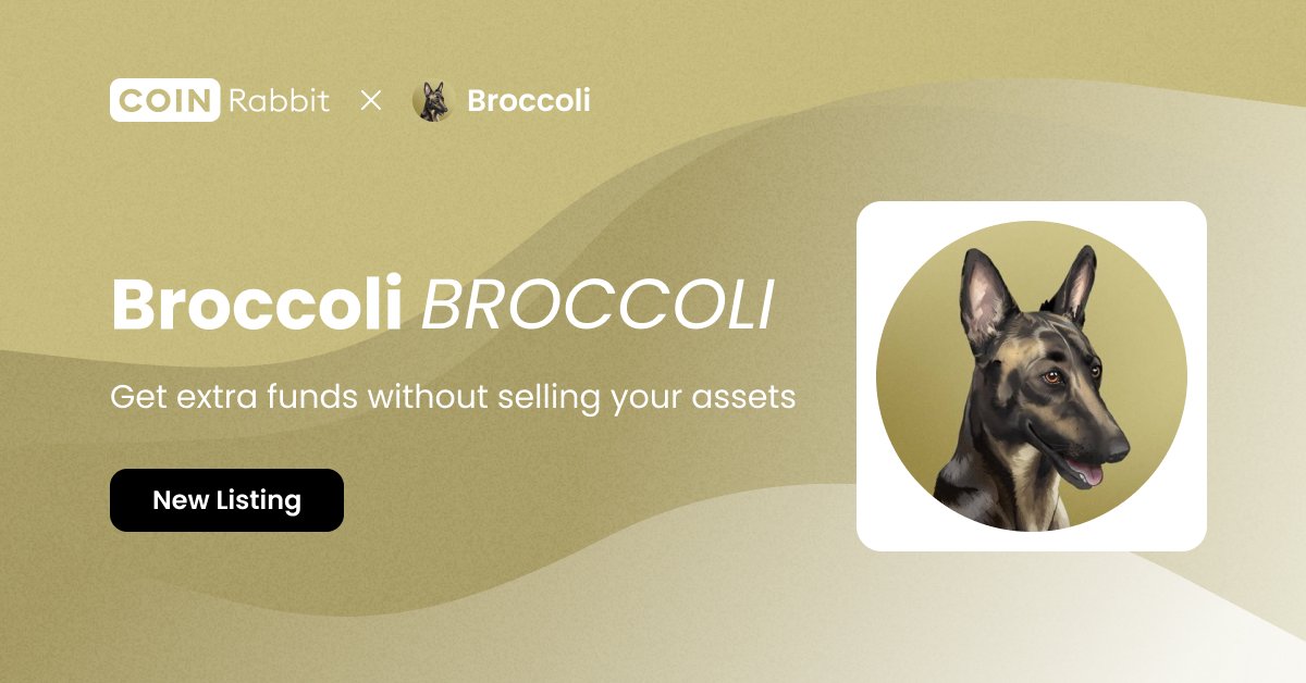 CoinRabbitLoans's tweet image. New Listing Alert

$BROCCOLI is now available for wallet &amp;amp; exchange services on CoinRabbit! 

#Broccoli is a community-driven meme coin, inspired by CZ’s beloved dog, Broccoli. The project celebrates the playful and vibrant nature of Broccoli while embracing the meme culture that…