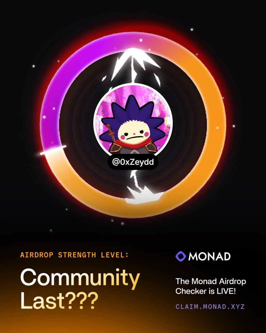 My mom told me one day something fast would change my life, I thought it was love..

Didn’t expect it to be a blockchain.
Anyway now I love monad 

First day to be a community last💜
