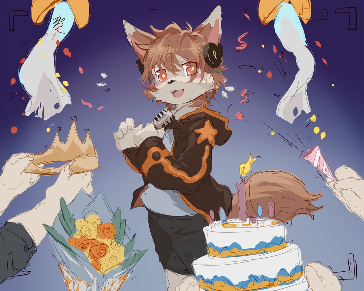 给朋友的几个生日图，很明显有偷懒，可能是因为是0吧【？