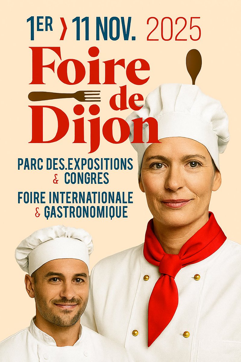 #Dijon La Foire Internationale et Gastronomique de Dijon 2025 vous attend du 1er au 11 novembre. La Foire revient avec une édition pleine de surprises. A vos agendas ! Pour réserver c'est ici !
#Auxerre #Nevers #Mâcon #Belfort #Vesoul #Besançon #Juras 
🟢foirededijon.com