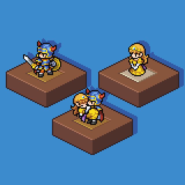 puking_rabbit's tweet image. Dragon Quest I
Hero &amp;amp; Princess Gwaelin
#pixelart