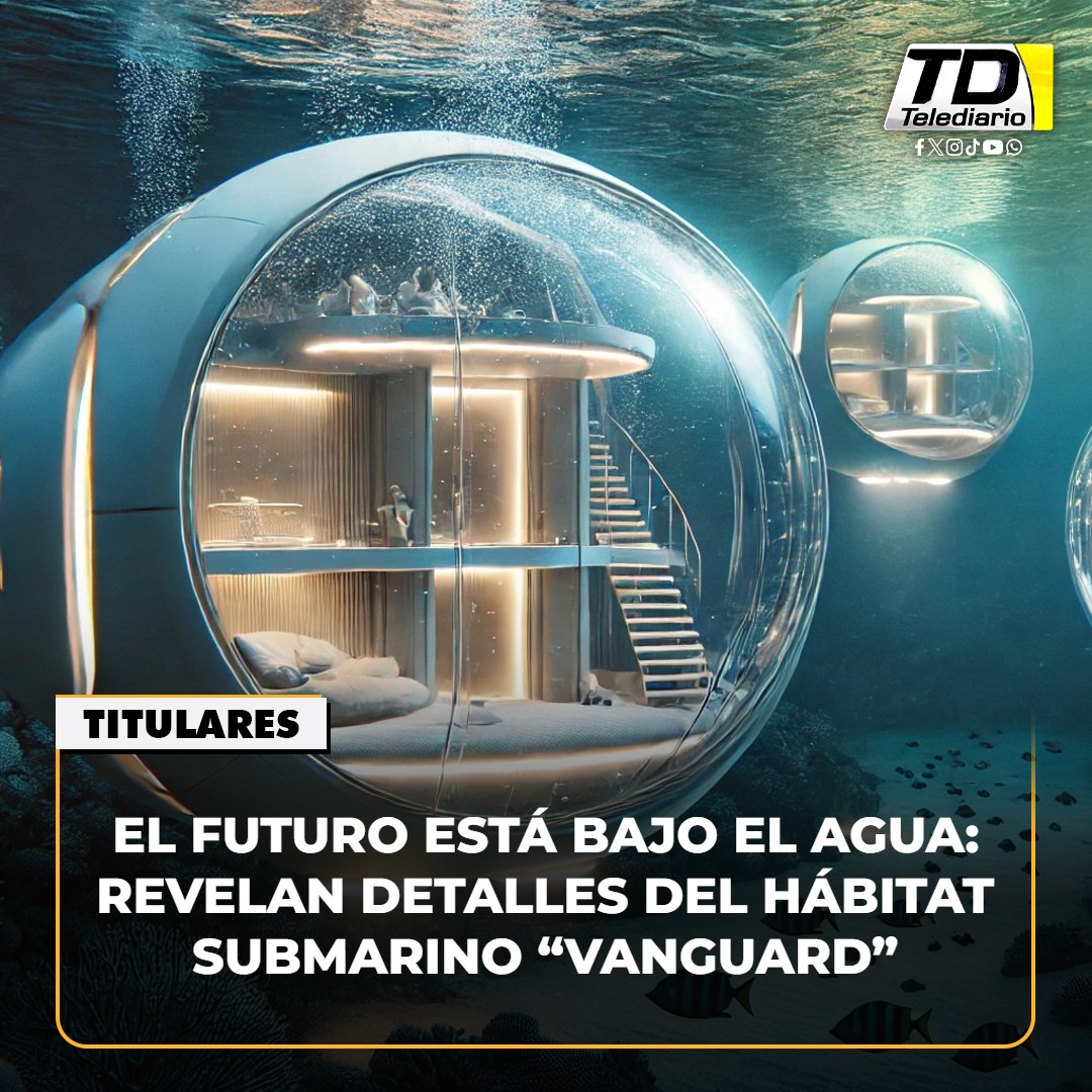 TelediarioGT's tweet image. Así funcionará “Vanguard”, el primer #refugio humano bajo el #océano 🪸 😲➡ bit.ly/4qF6dlG