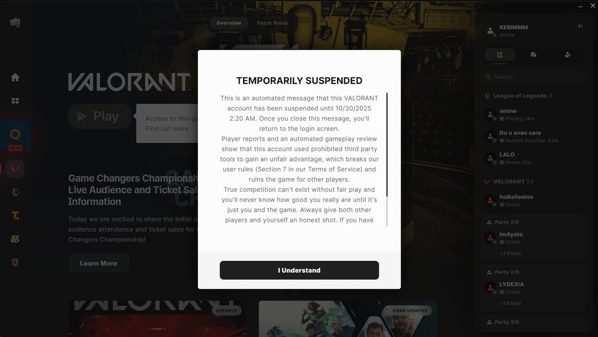 Hi <a href="/ItsGamerDoc/">GamerDoc</a> , last night I got some really weird bans  first I was banned for cheating for about 2 minutes, then when I relaunched the game I got a 10 minute ban, and then a 15 minute one. Is there anything you could do about it, please?