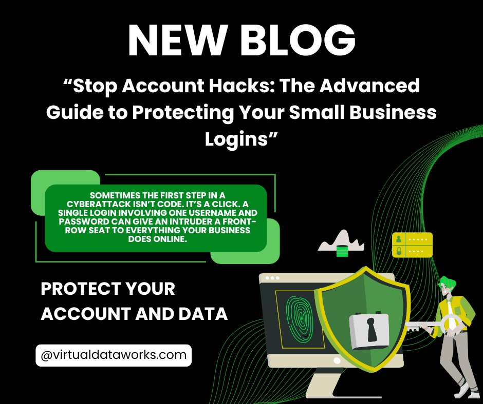 VDataworks's tweet image. 🔐 Protect Your Logins, Protect Your Business

Hackers exploit weak logins. Our guide helps small businesses secure access with smarter passwords, 2FA, and breach monitoring.

Protect Your Business: 1l.ink/B7TMGM6

#Cybersecurity #AkronMSP #LoginSecurity