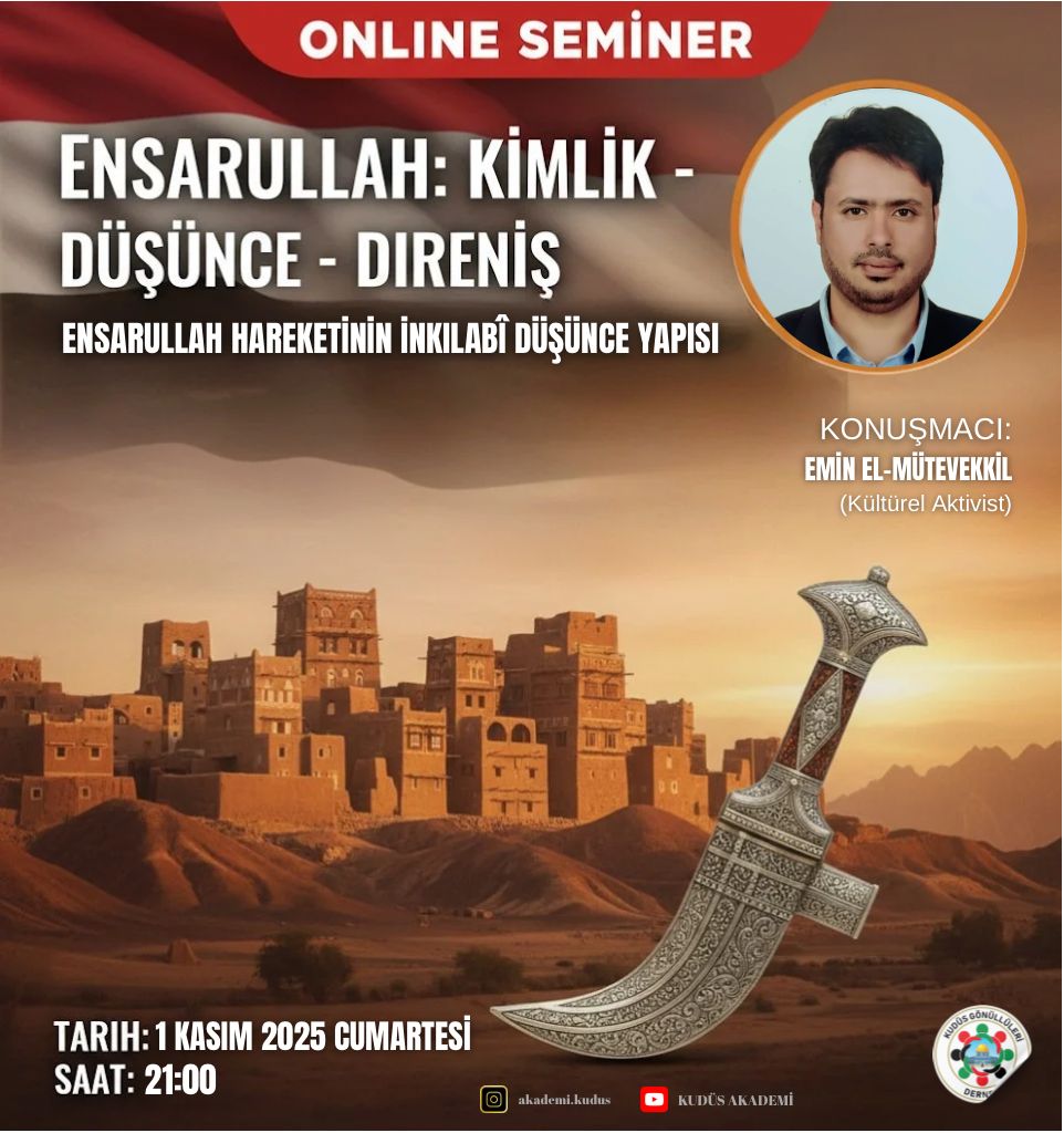 Değerli Katılımcılarımız,

1 Kasım Cumartesi Akşamı düzenleyeceğimiz “ ENSARULLAH HAREKETİNİN İNKILABİ DÜŞÜNCE YAPISI
” konulu oturumumuza aşağıdaki bağlantıdan katılabilirsiniz ⬇

📅 Cumartesi, 1 Kasım
🕤 21:00  (Europe/Istanbul)

🔗 Google Meet linki: meet.google.com/fks-ntdr-qao