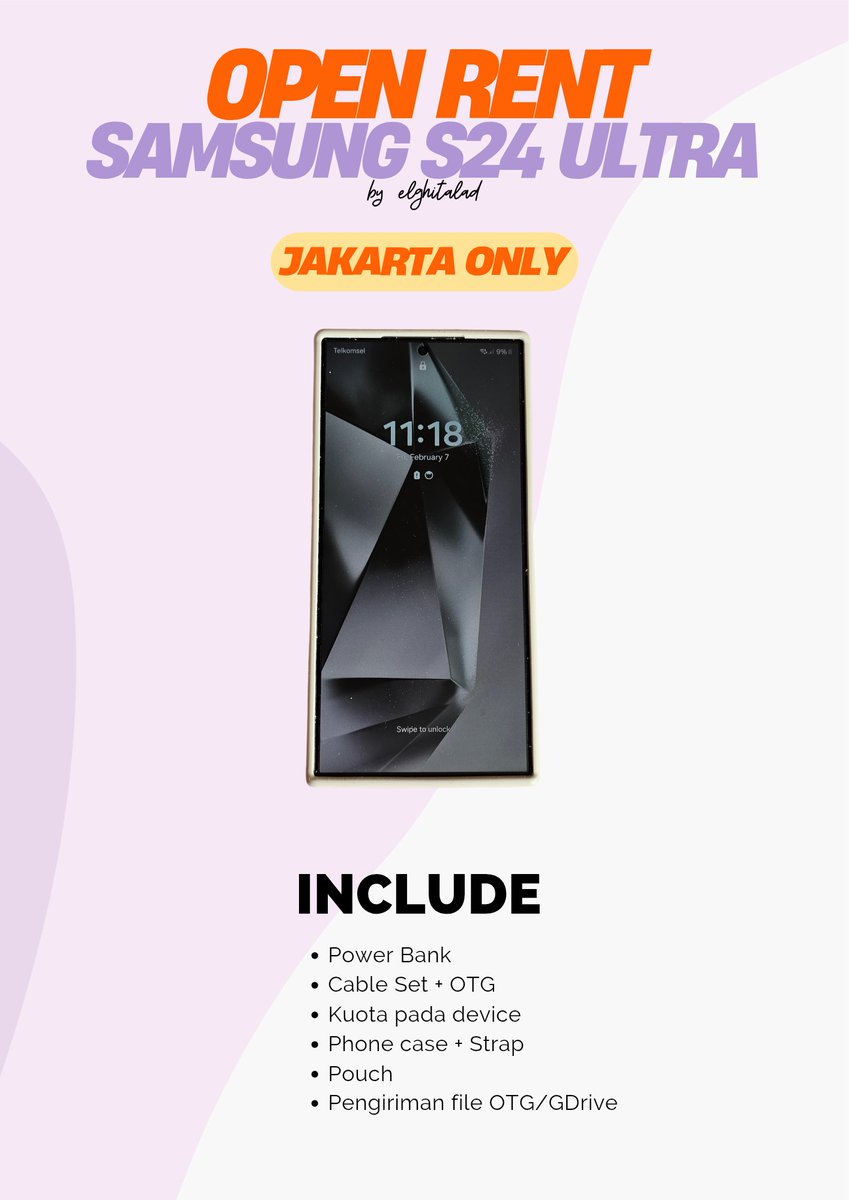 lseoulstuff's tweet photo. ✨️OPEN RENT HP S24 ULTRA✨️
Blackpink Deadline Jakarta 

Day 1 / DAY 2 ✅️
Include : PB, Kabel, Upload GDrive 

Book here : https://t.co/zFNvykiSKm
💬 Free to ask via DM!

#BLACKPINKinJAKARTA #BLACKPINK_DEADLINE_IN_JAKARTA https://t.co/C5nrpS79Rs