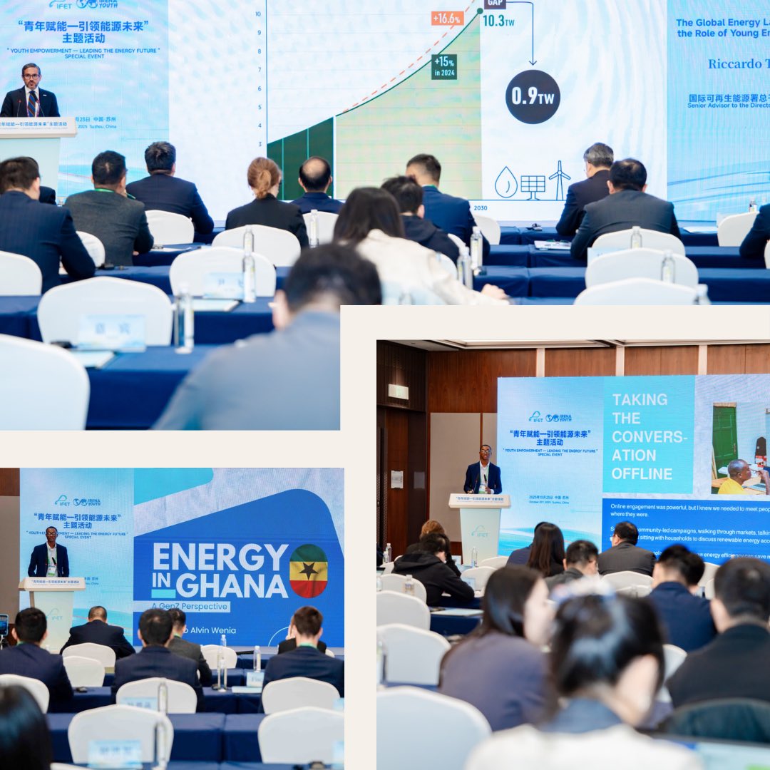 Grateful for the opportunity to speak at the International Forum on Energy Transition in China 🇨🇳 — sharing on Youth Voices in Energy Transition.  

Standing among global leaders was a reminder that we hold the power to accelerate a clean energy transition.