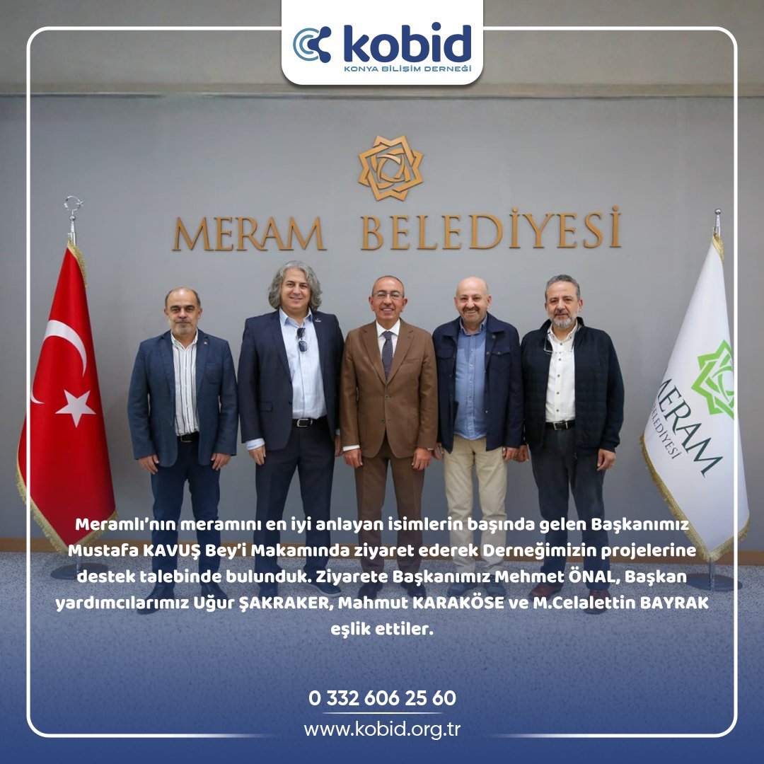 Meramlı’nın meramını en iyi anlayan isimlerin başında gelen Başkanımız Mustafa KAVUŞ Bey’i Makamında ziyaret ederek Derneğimizin projelerine destek talebinde bulunduk. Ziyarete Başkanımız Mehmet ÖNAL, Başkan yardımcılarımız Uğur ŞAKRAKER, Mahmut KARAKÖSE ve M.Celalettin BAYRAK ..