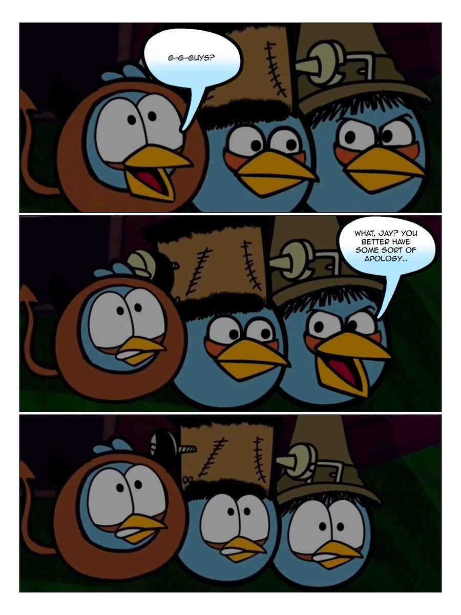 TiffanyArtist56's tweet photo. (2/5) 💥 NEW SCREEN TO COMIC 💥

#ScreenToComics are back! With #AngryBirdsAndTheGhostTrick getting the treatment in time for Halloween! here’s the special in frames edited into a comic! Hope you enjoy! And stay tuned for more #TFAComics in the near future! 

#TFAScreenToComics #TiffanyFisherArtist #Tiffanimation #TiffanyAndFriends #comics #IbisPaintX #edit #Halloween #Halloween2025