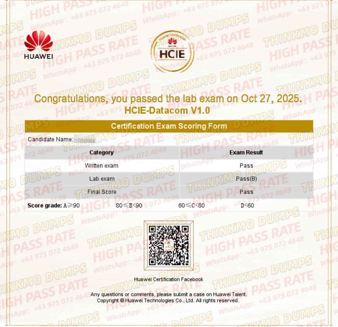 thinkmodumps's tweet image. Another student has successfully passed the HCIE exam and reported it was very smooth and easy! If you want to achieve the same, feel free to contact me anytime—I’d be happy to share my materials with you.
#ThinkMo #Linux #SysAdmin #ThinkMo #Certification