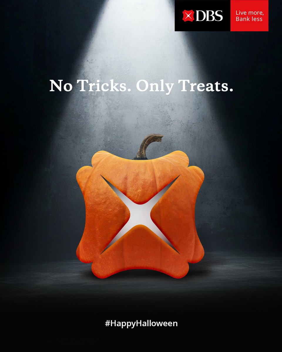 This #Halloween, skip the tricks and enjoy the treat of seamless banking with DBS.

#TopicalSpot #DBSBankIndia