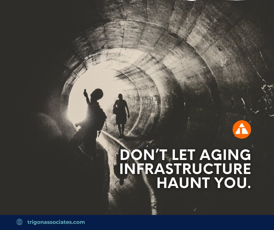 TrigonAssoc's tweet image. Don’t Let Aging Infrastructure Haunt You!
Beneath our streets lies a spooky, hidden network — but Trigon isn’t afraid of the dark. We inspect and strengthen infrastructure before problems arise. No tricks, just trusted solutions. #Trigon #Halloween #SpookySeason #PublicWorks