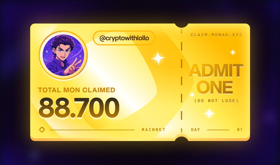 cryptowithlollo's tweet image. So Monad Day 3 only gives you 2 Box and a Ticket

Only time will tell

What is your allocation?