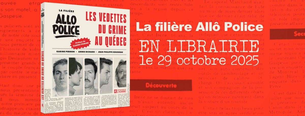 frozenfrog's tweet image. Notre nouveau livre « La filière Allô Police - Les vedettes du crime au Québec » est maintenant disponible dans toutes les librairies.