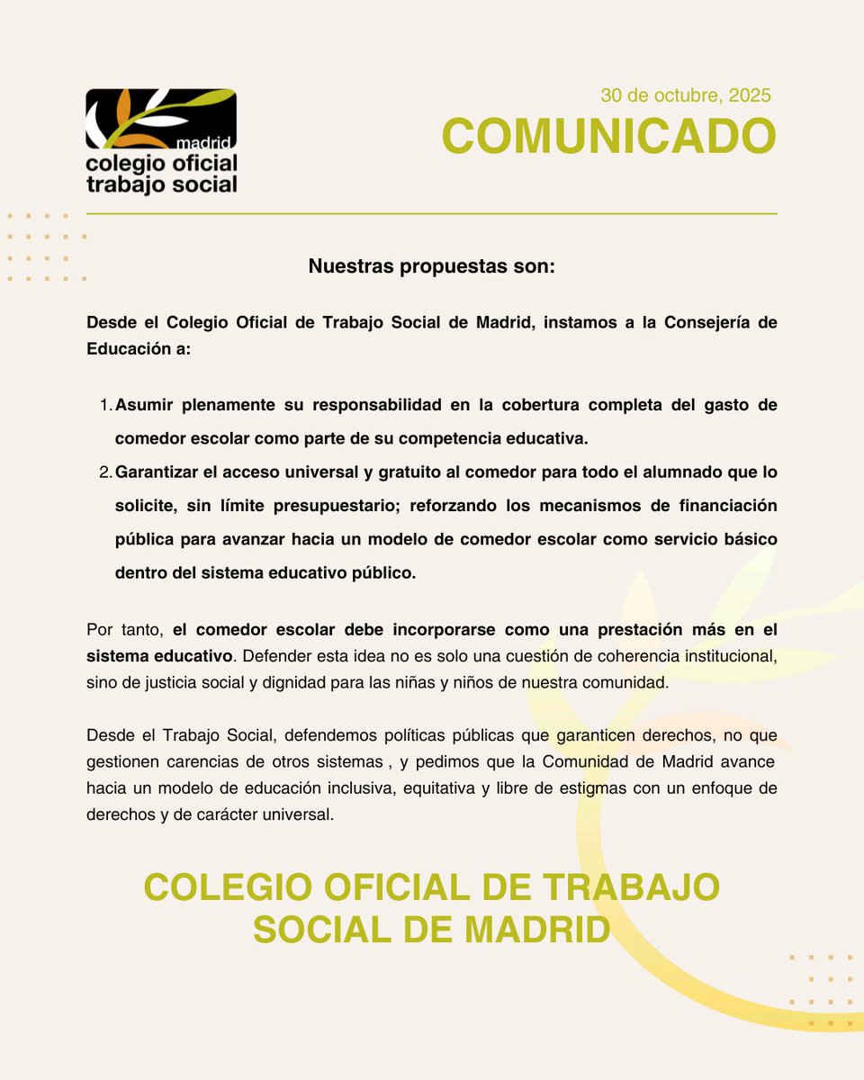 Colegio Trabajo Social Madrid tweet media