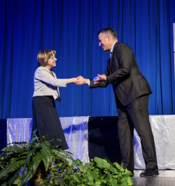 🥳Congratulations to Dr. Deb Hendrickson, NVCCA Advisory Council Member. UNR President, Brian Sandoval, presented her the Distinguished Alumna 2025 award from the University of Nevada School of Medicine on October 23, for her work on the threat of climate change to children.