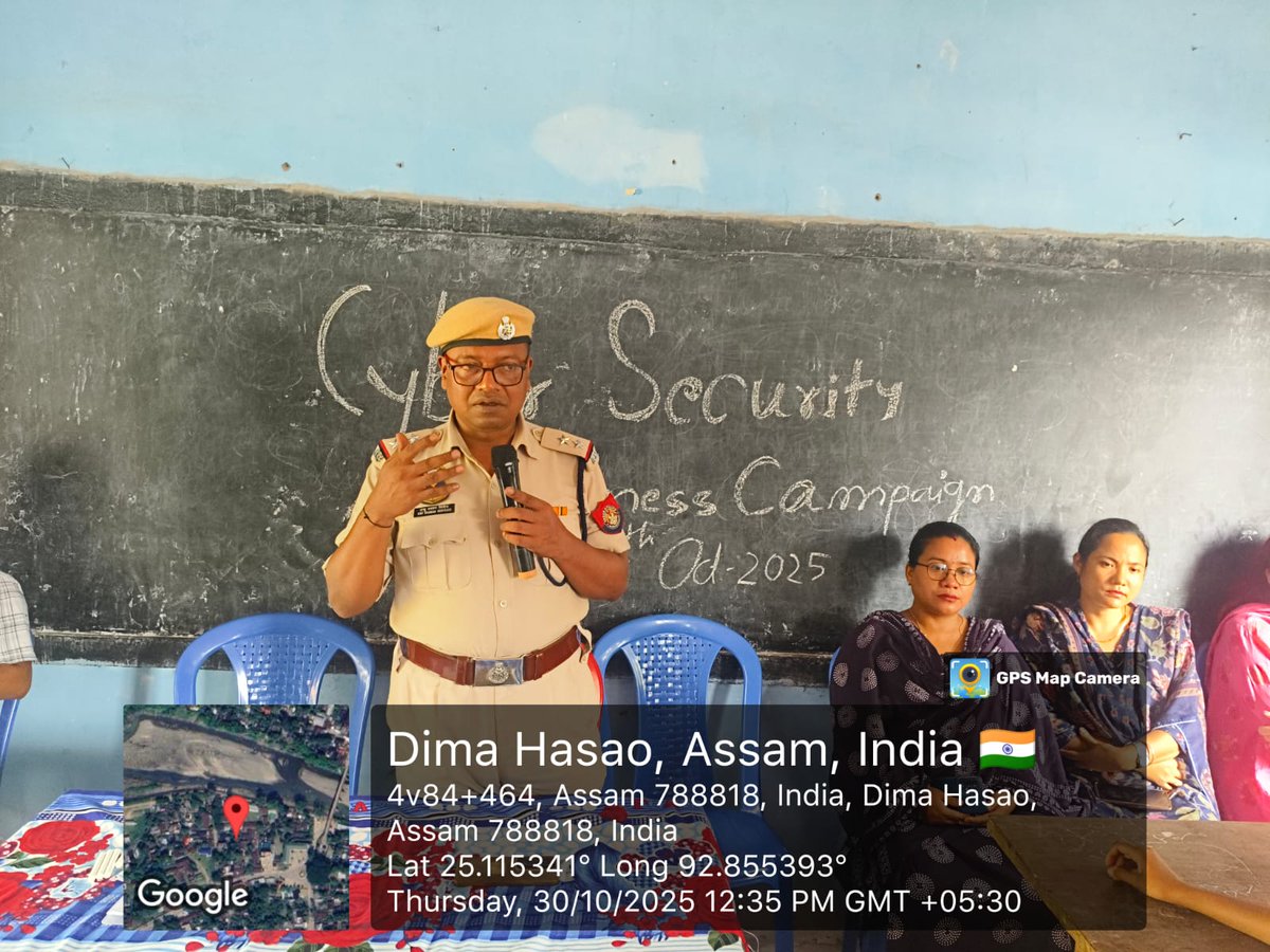 DimahasaoPolice's tweet image. Today across Dima Hasao, Dima Hasao Police organized multiple Cyber Awareness Programs in various schools and colleges as part of Cyber Security Awareness Month, October 2025, spreading awareness on safe and responsible use of the digital world @assampolice @DimaDipr