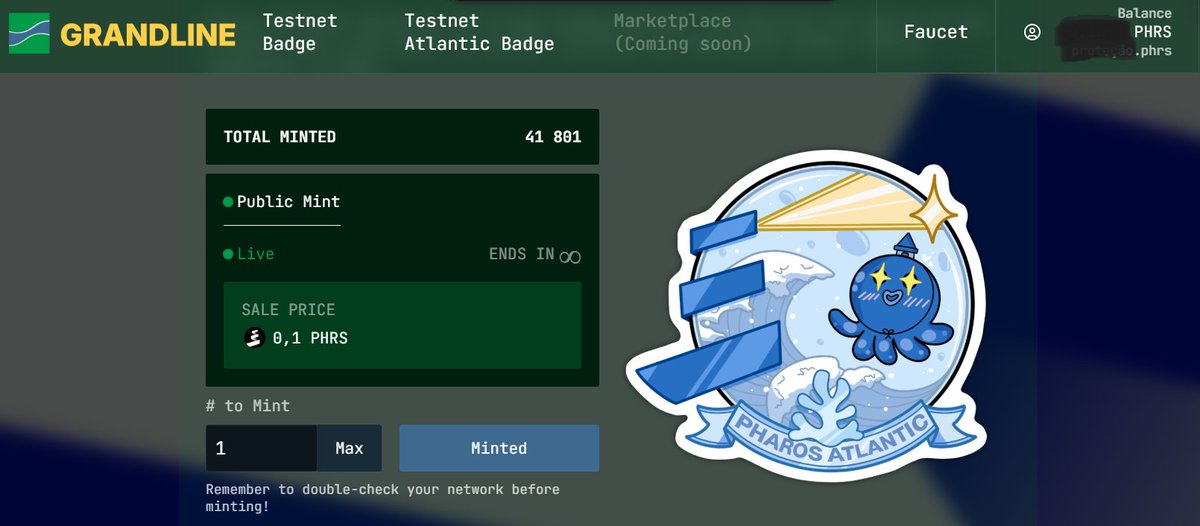 ChrysSoare30245's tweet photo. ➳ NFT da Pharos Atlantic está de volta ⛵️a maré está mudando 🌊
O novo NFT Badge já está disponível na Pharos Atlantic Testnet 🪼🪸
O mapa está aberto e o Novo Mundo dos NFTs nos aguarda 🗺️🌏 https://t.co/hCKaozT8uT