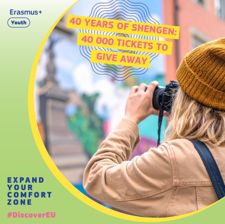 🚆🌍 #DiscoverEU 18 yaşındaki gençlere Avrupa’da 1 aya kadar ücretsiz trenle seyahat etme fırsatı sunuyor! 🇪🇺
AB ülkeleri başta olmak üzere 30’dan fazla ülkeyi keşfet✨

👥 1 Ocak – 31 Aralık 2007 doğumlu gençler
🗓️ Son başvuru: 13 Kasım 2025
🔗youth.europa.eu/discovereu_en
#Erasmus+