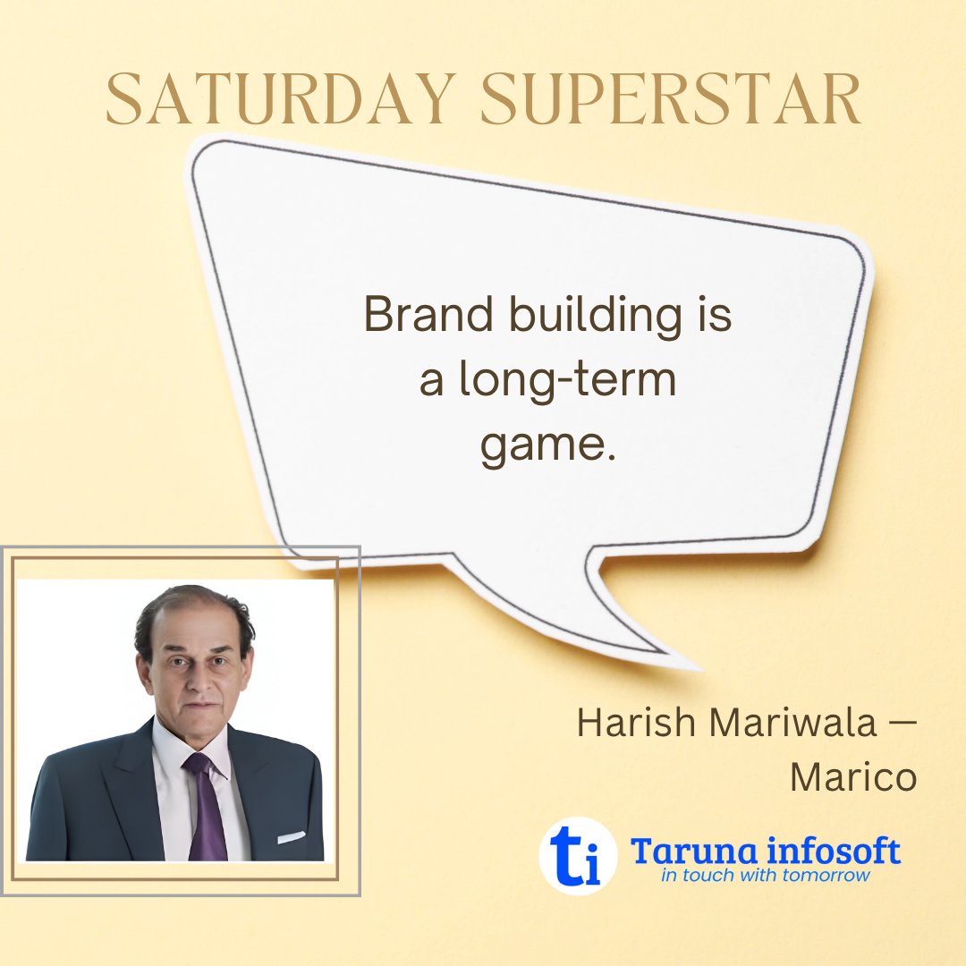 tarunainfosoft's tweet image. Saturday Superstar - Harish Mariwala
#SaturdaySuperstar #SuperstarSaturday #businesssuccess #entrepreneurship
#business #entrepreneurshipjourney #entrepreneurmindsettips #harishmariwala #marico