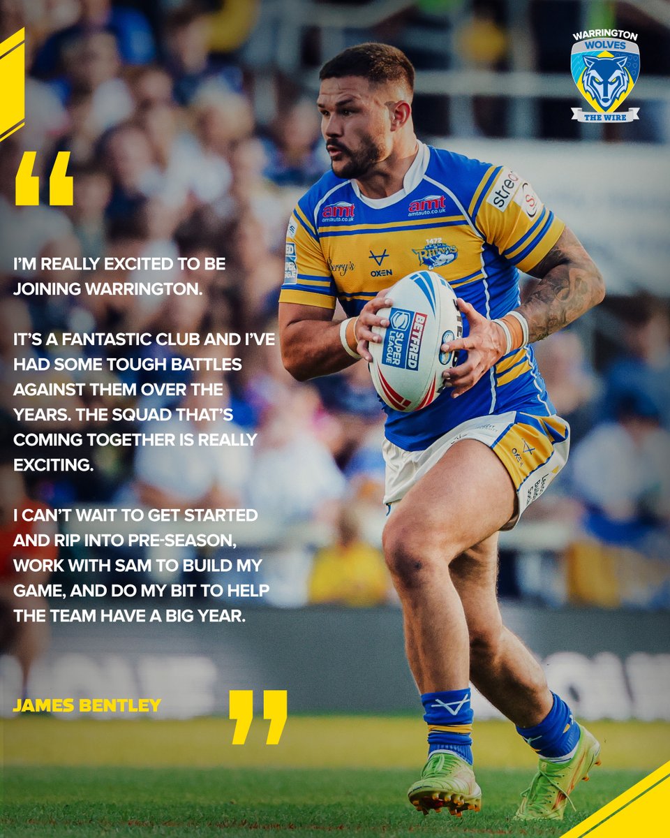WarringtonRLFC's tweet image. Welcome to the pack, James! 🤝
