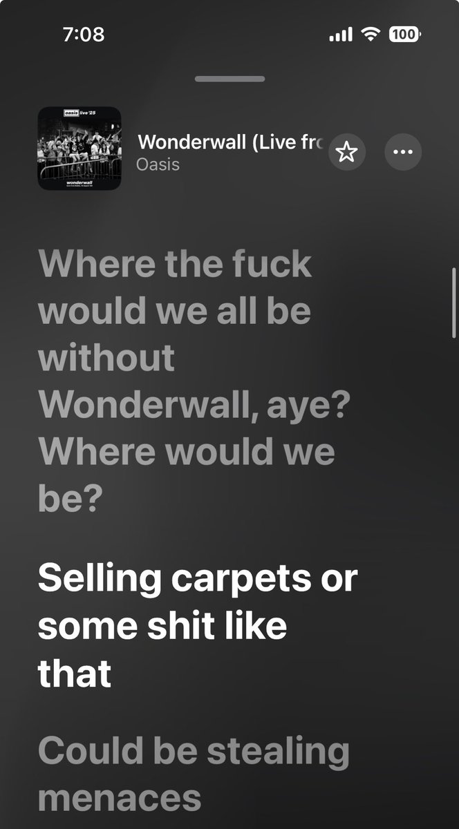 happy birthday wonderwall, thank you for being the one that saved oasis from selling carpets