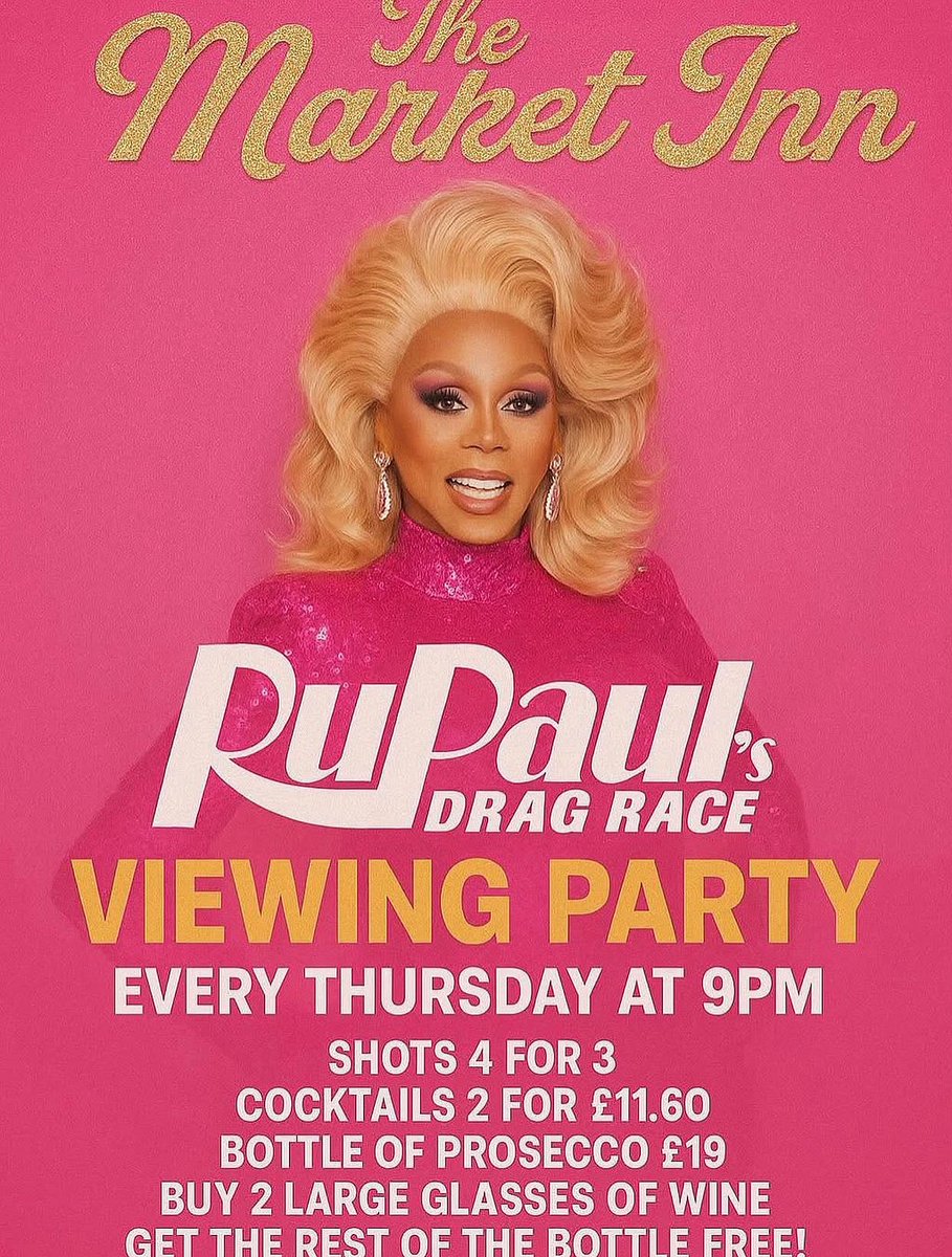 Tonight I shall be at The Market Inn Brighton hosting Episode 6 of S7 of Ru Paul’s Drag Race from 9pm onwards but first you have JB’s Piano Bingo from 6.30pm. Look forward to see you all later. X