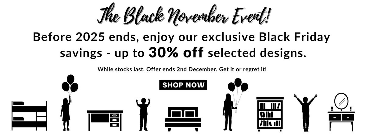 The Black November Event!🖤✨ Before 2025 ends, enjoy our exclusive Black Friday savings - up to 30% off selected designs. While stocks last. Offer ends 2nd December. Get it or regret it! 
Shop now: nestdesigns.co.za/products/sale/…
