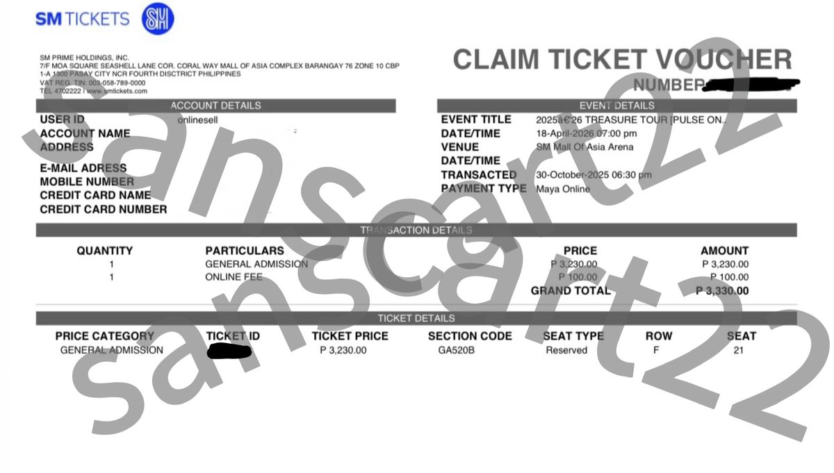 sanscart22's tweet photo. WTS | LFB

TREASURE PULSE ON IN MANILA
1x Ticket GEN AD 520B
- SAME PRICE 
- RFS: We got our desired seat
- Location: Cebu

* Ticket not yet claimed. Can claim together. 
#PULSE_ON_IN_MANILA https://t.co/0dlDZdmZLl