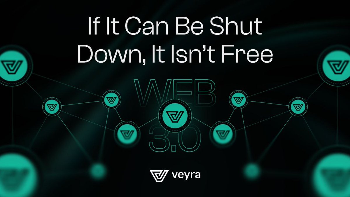 Everyone preaches “decentralization.”
But look closer, most of it still runs on the same servers, same APIs, same cloud companies. One phone call, and it’s gone.

That’s not decentralization. That’s branding.

Veyra isn’t built to sound free, it’s built to be free.
No middlemen,