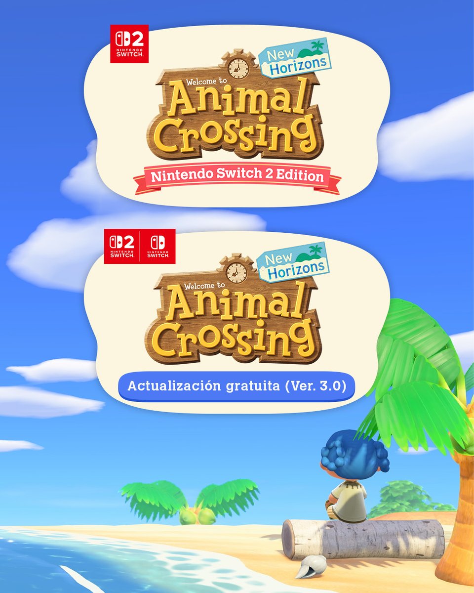NintendoES's tweet image. ¡Aviso para insulanos! El 15 de enero de 2026, llegarán pisando fuerte #AnimalCrossingNewHorizons – #NintendoSwitch2 Edition y una actualización gratuita que añadirá contenido para todos los jugadores.
En el tráiler encontrarás todos los detalles: ntdo.com/6012AZcDi