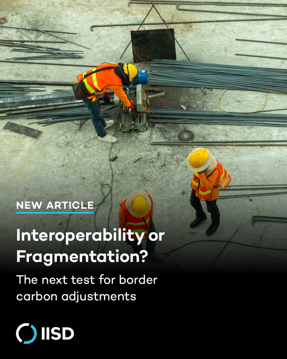 🌍 As more countries explore #BCAs, how can we prevent #Trade frictions, especially for #SMEs &amp; developing nations?

<a href="/AaronCosbey/">Aaron Cosbey</a> explains that success hinges on the interoperability of these systems.

🔗: iisd.org/articles/polic…

#CBAM #CarbonPricing #ClimatePolicy #NetZero
