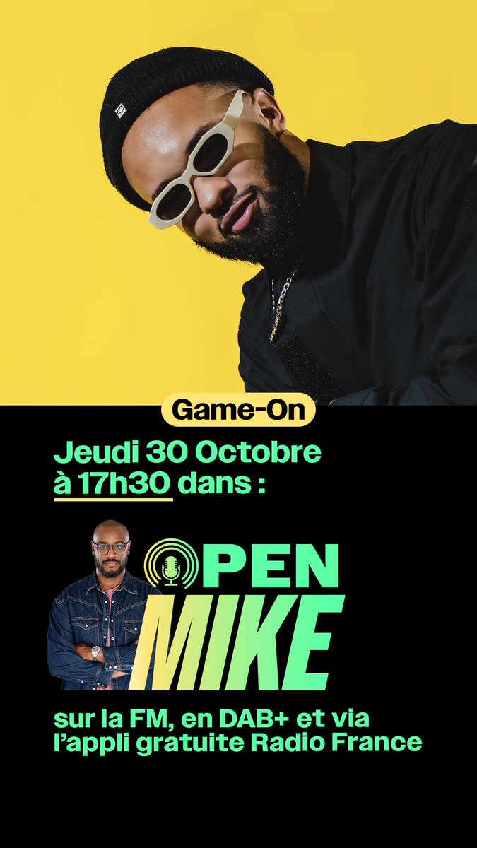 🎧 DJ SET – MOUV RADIO

Aujourd’hui à 17h30, je prends les platines de <a href="/mouv/">Mouv'</a> dans OPEN MIKE !
S/o <a href="/djfirstmike/">DJ First Mike</a> pour l’invitation 

30 minutes de DJ SET 🌍⚡
FM • DAB+ • Appli Radio France
