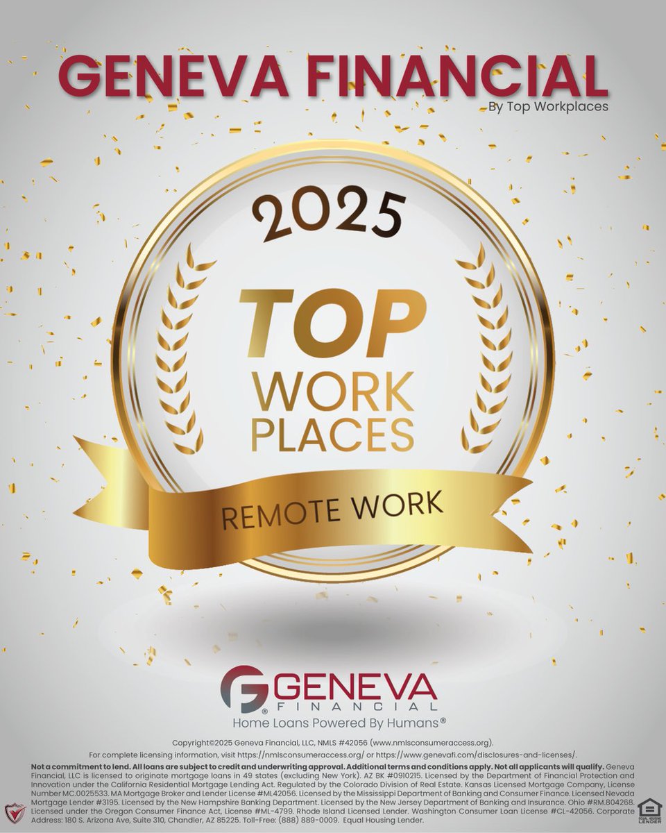 GregFranksTeam's tweet image. We built our culture on human connection, not office walls.

Whether we collaborate in person or across screens, our people show up for one another — and it shows.

Honored to be recognized as a Top Workplace for Remote Work.

#BeAGoodHuman #HumansAtWork #PeoplePowered