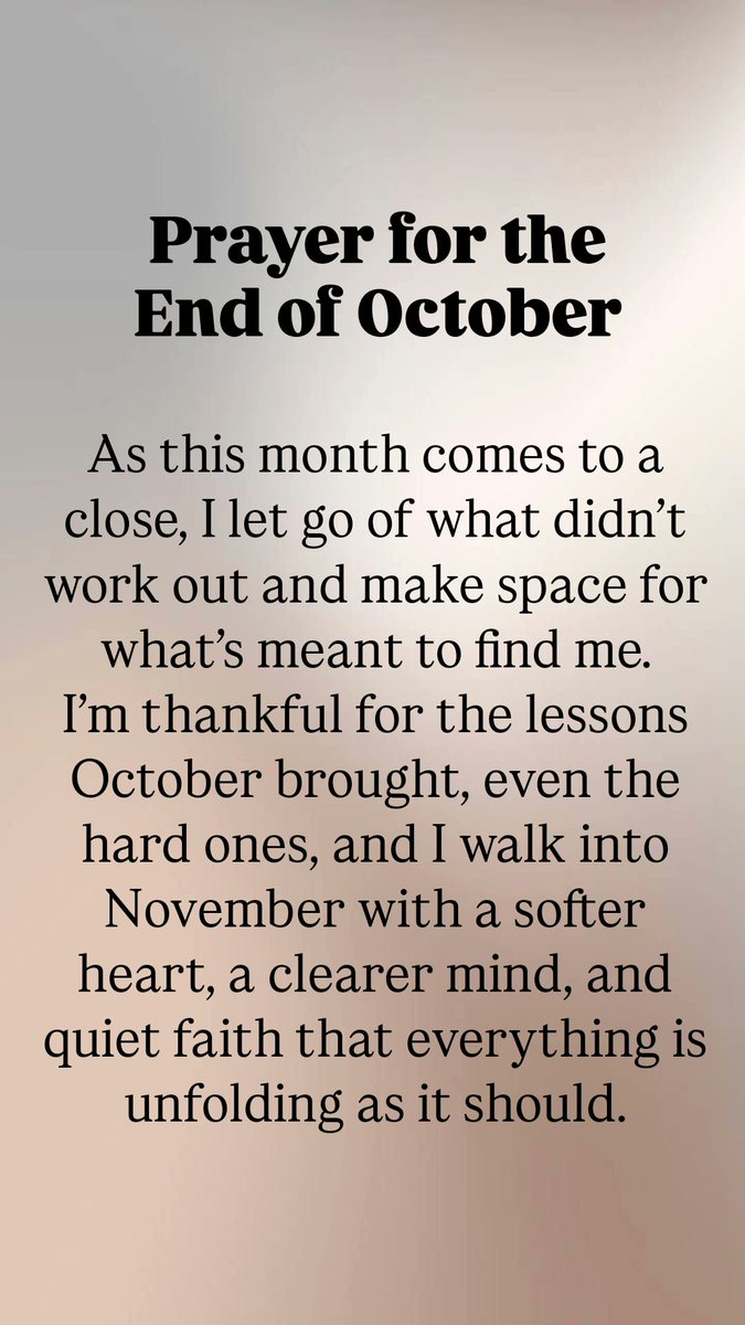 Prayer for the End of October