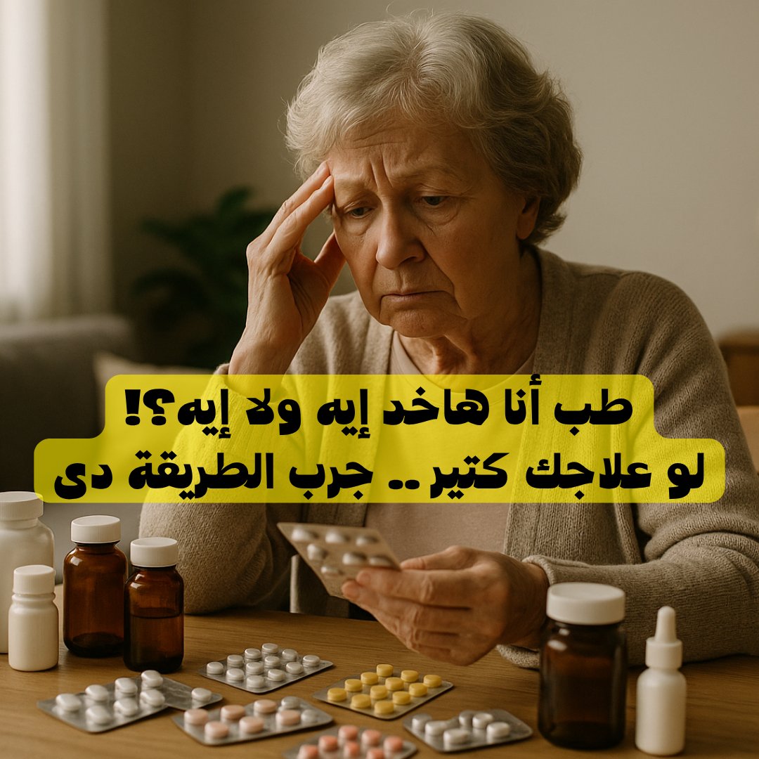 تخيل معايا…
فيه ست كبيرة عندها الضغط والسكر والقلب، والدكتور كاتب لها ٧ أنواع دوا في اليوم 😮‍💨
كل دواء في شريط لوحده، وكل شريط ليه مواعيد مختلفة… صباحًا وظهرًا وبالليل.
تفتكر كام مرة ممكن تتلخبط؟ 😅

النهارده فيه طريقة جديده اسمها "إعادة تعبئة الدواء في جرعات يومية أو "
