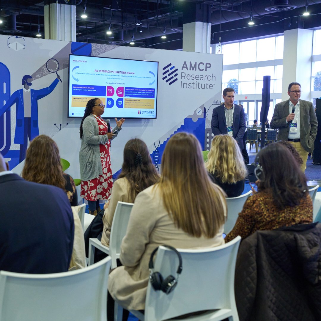 amcporg's tweet image. Big energy in the Expo yesterday from the RWE Arena to spotlight theaters, tech demos, and nonstop networking. Managed care conversations were flowing and we appreciate all the companies who sponsored or showcased their latest findings and innovations.👏

#AMCPNexus #RWE