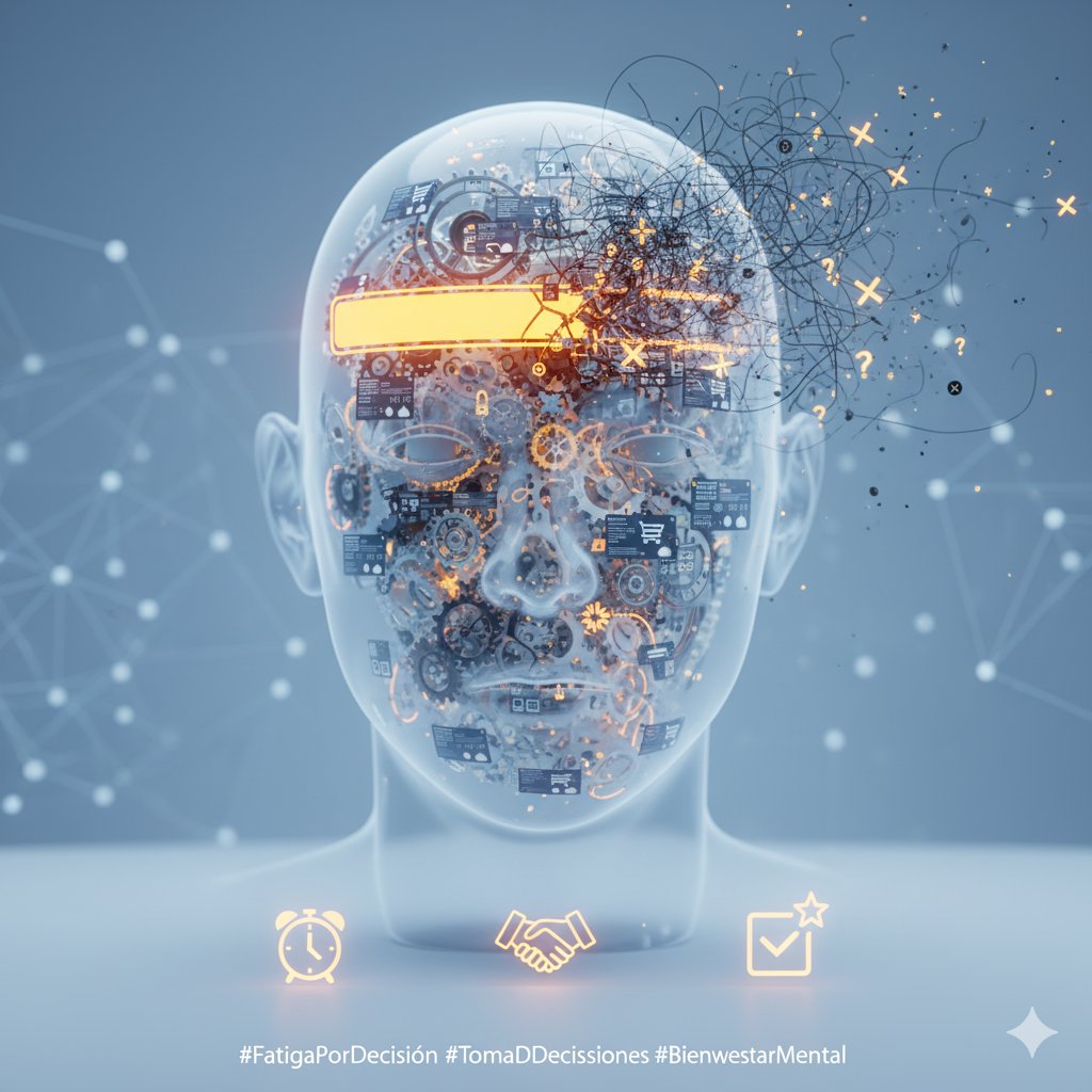 ¿Te sientes agotado después de un día de muchas elecciones? 😴

Desde qué desayunar hasta qué proyecto priorizar, nuestras vidas están llenas de decisiones. La #FatigaPorDecision es el deterioro en la calidad de las decisiones tomadas después de una larga sesión de toma de