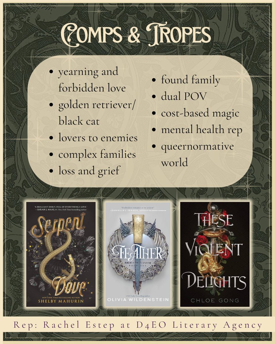 HLDocherty's tweet image. For #GhostPit, I present my #agented fantasy romance SNOWDROPS &amp;amp; STONES featuring:
🥀Forbidden Love
🥀Messy Families
🥀Lovers to Enemies
🥀Class Divide
🥀Monsters &amp;amp; Horror Vibes

Any #editors interested, please reach out to the fabulous @REstepLit! 

#NA #F #R #editorsguide