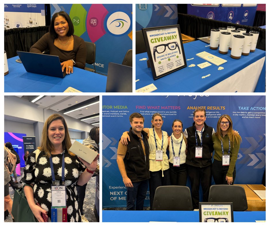 TVEyesInc's tweet image. Wrapping up an amazing week at #PRSAICON!

🎉 Congratulations to Felicia, winner of our Giveaway — enjoy your new Meta Ray-Ban smart glasses!