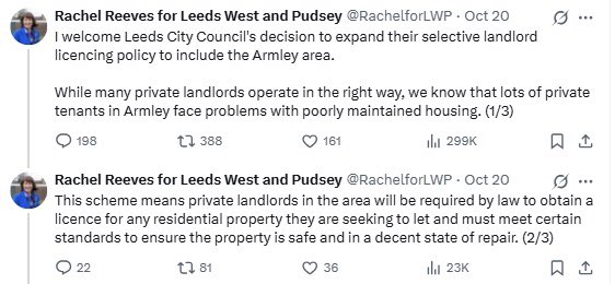 How can Rachel Reeves credibly claim ignorance on needing a licence to rent her house when she was fully aware of the new law (below)? This comes on top of £7,500 clothes-gate, plagiarism, CV lies, HBOS credit card irregularities and her Parliament credit card suspended. Wow!