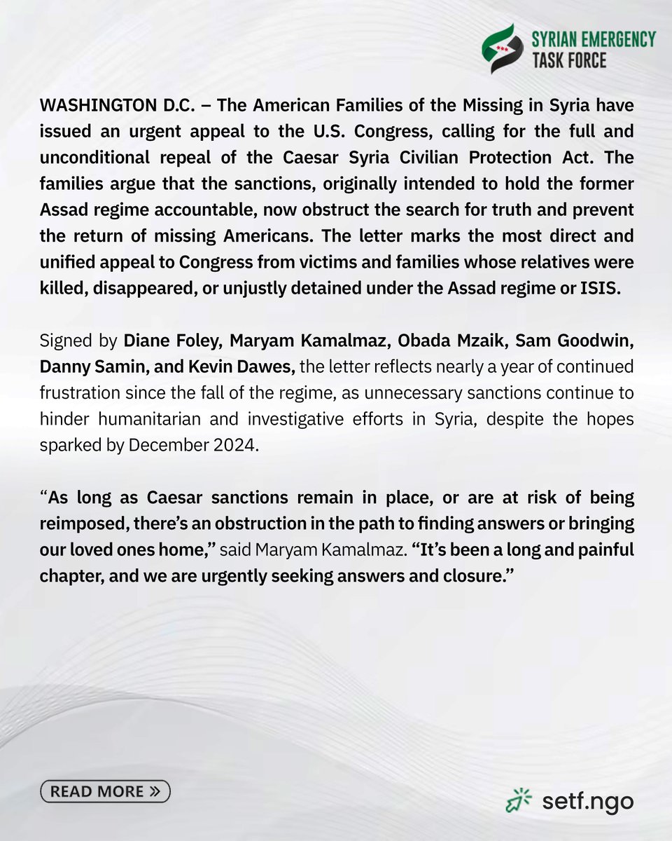 Syrian Emergency Task Force (@syrianetf) on Twitter photo 