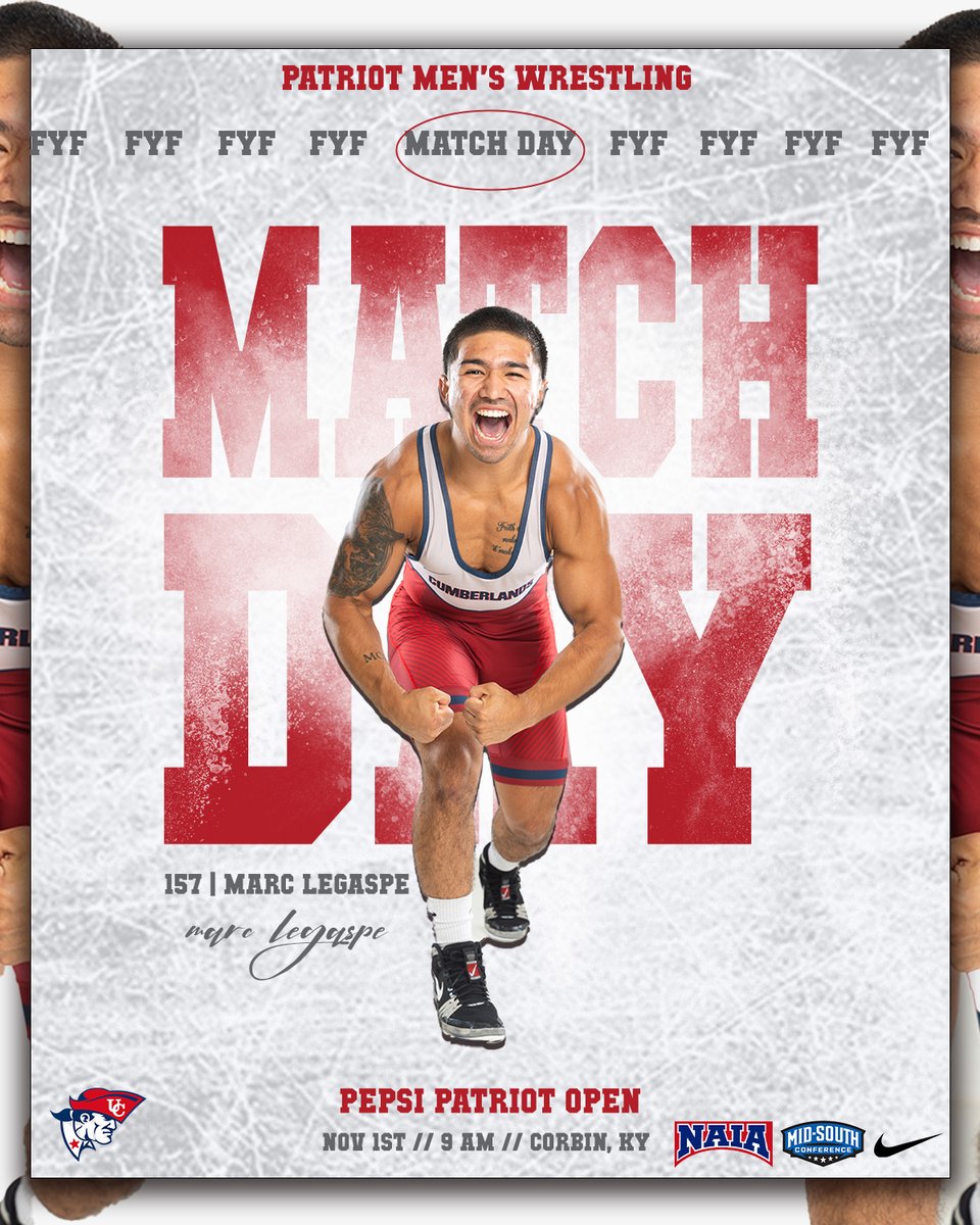 Season starts NOW. 💪

The #8 Patriots kick off the year with the Pepsi Patriot Open! Come cheer on the Pats!

🆚 Pepsi Patriot Open
⏰ 9 AM
📍 Corbin, KY | The Corbin Arena 
📈 shorturl.at/EnXEX

#OneBigTeam | #FYF