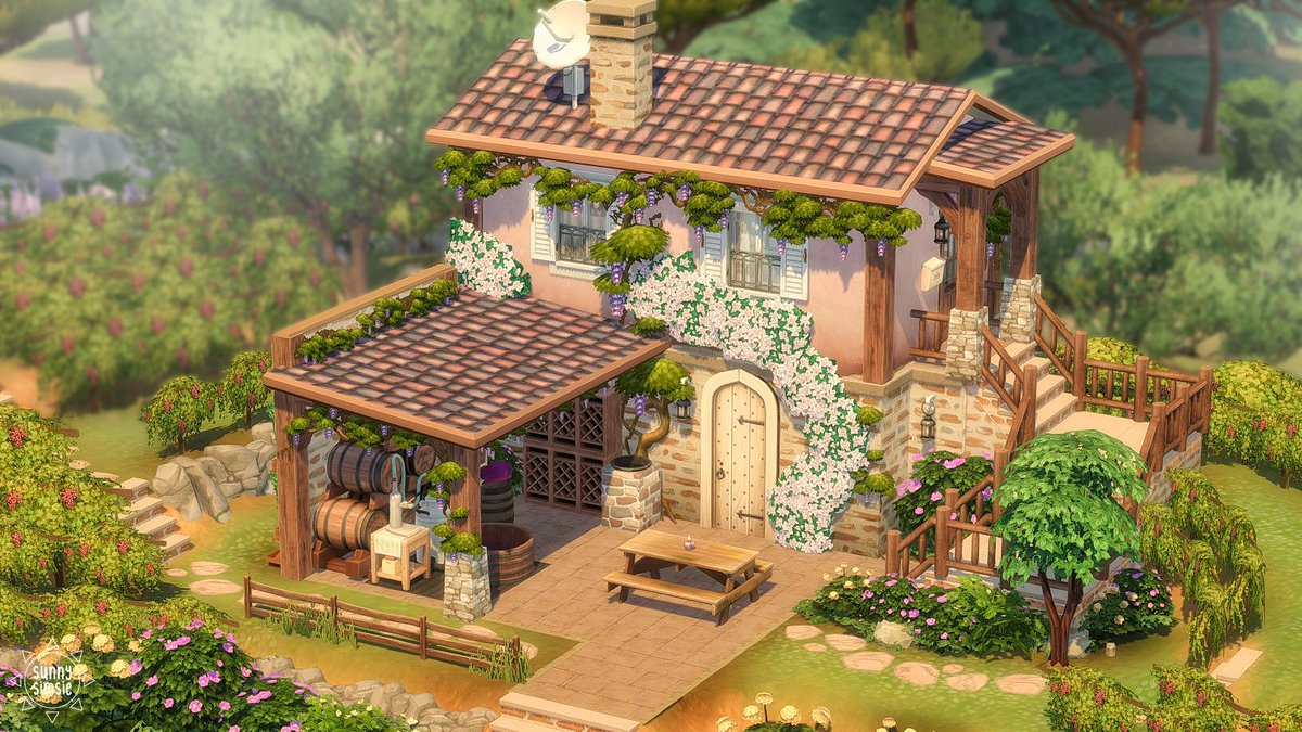 I built a micro home vineyard for the second generation of the very veggie legacy challenge 🍆🍇 #thesims4 speedbuild: youtu.be/Hh9m17PGA5A