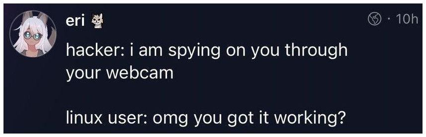 securityweekly's tweet image. It turns out that your webcam runs Linux too (Reference: eclypsium.com/blog/badcam-no…)