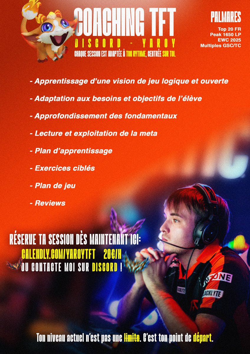 𝐓'𝐞𝐬 𝐬𝐭𝐮𝐜𝐤 𝐬𝐮𝐫 𝐓𝐅𝐓 ?

T'as envie de passer au niveau supérieur ?🏆

Je suis là pour toi, que tu sois débutant ou challenger !
👇👇👇