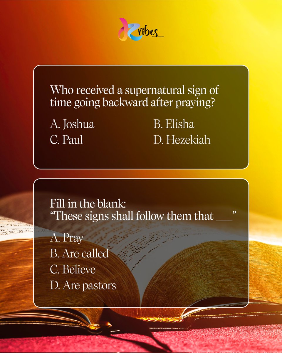 KVibesTweets's tweet image. Trivia Time!

You think you know the Bible?
Who?

#Christianity #bibleverse #Bible #Jesus