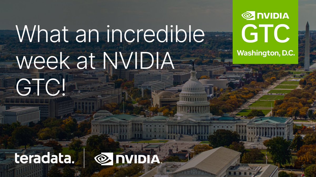 Teradata's tweet image. Thanks for stopping by the Teradata booth! Exciting AI innovation with @NVIDIA—secure, scalable, and on your terms. #AI #AgenticAI